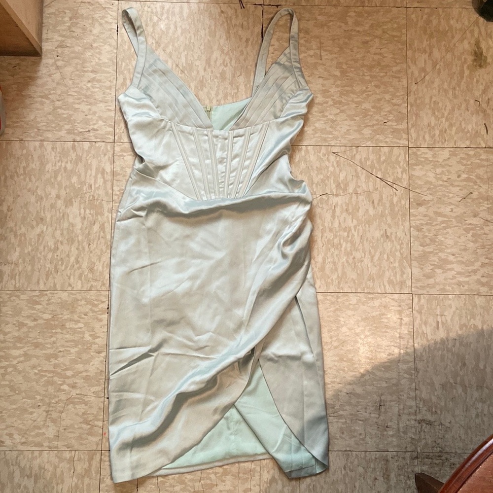 Mint green midi dress